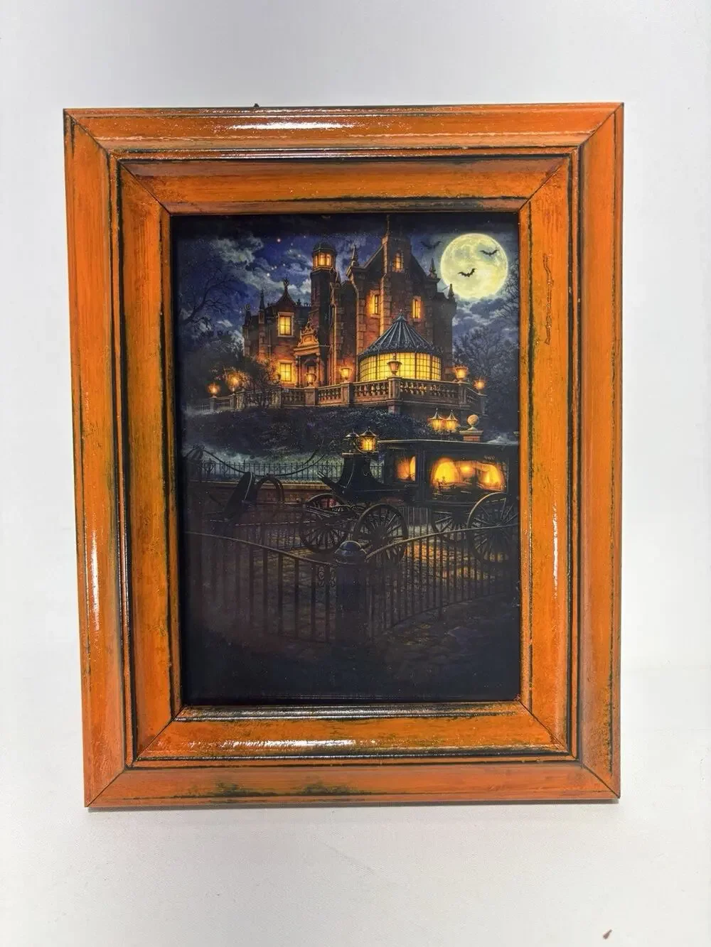 OOAK Haunted Mansion Halloween Framed Artwork Gothic Wall Decor 8x10